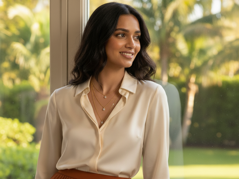 three layer necklace style 